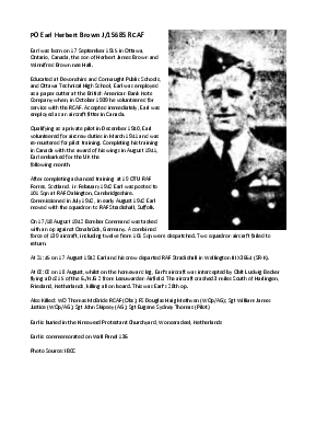 A preview of a PDF biography for Brown, Earl Herbert